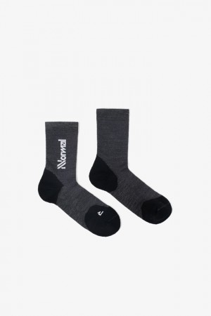 NNormal Merino socks 2 N2AMS02-001 Black | RKBCS7305