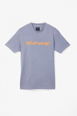 NNormal Organic cotton t-shirt N2CUTS1-002 T-shirts Blue | EQOYI9082