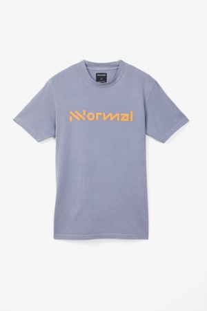 NNormal Organic cotton t-shirt N2CUTS1-002 T-shirts Blue | QSBKC7498