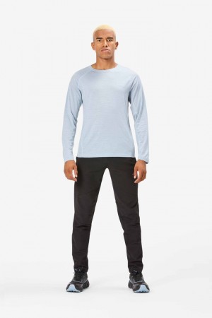 NNormal merino long sleeve t-shirt N2CMML1-002 T-shirts Blue | WUJDB4938