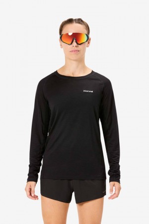 NNormal merino long sleeve t-shirt N2CWML1-001 T-shirts Black | BJMXV6571