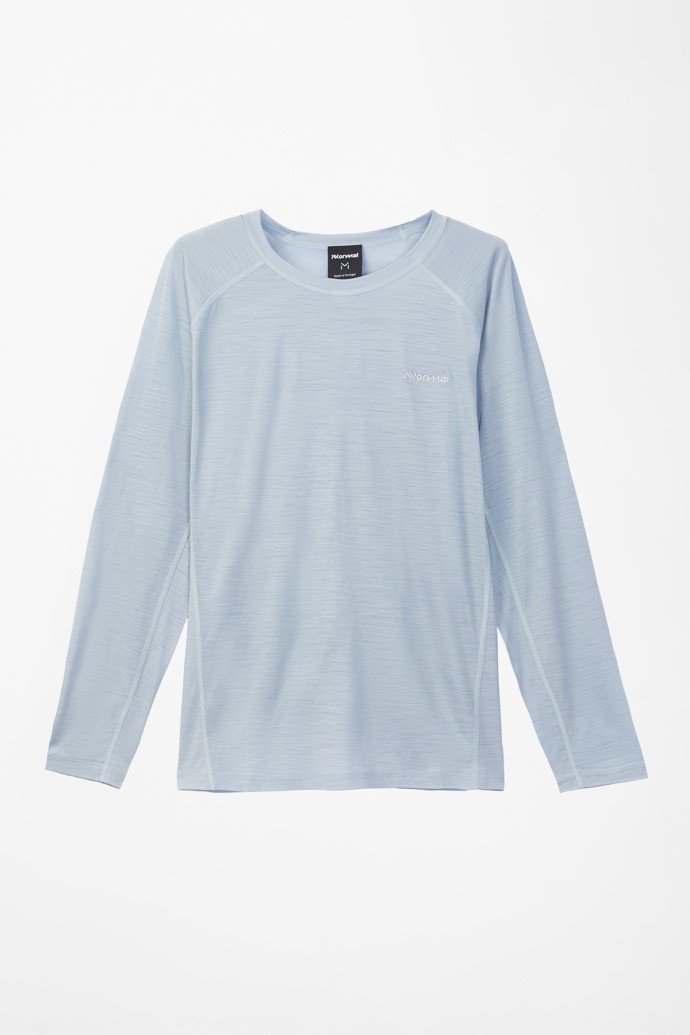 NNormal merino long sleeve t-shirt N2CMML1-002 T-shirts Blue | WUJDB4938